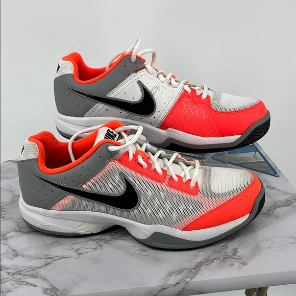 Nike Other - NIKE AIR CAGE COURT Sneakers Sz 13 White Neon Coral Athletic Running Casual